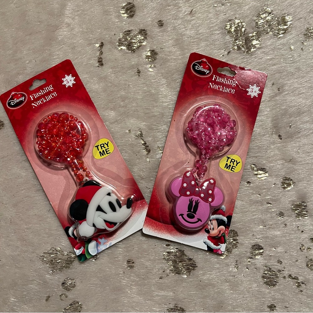 Disney Flashing Necklaces - Red and Pink - Picture 1 of 5